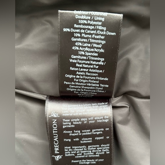 NWT MACKAGE Men’s Black Puffer Down Coat . Size M - Picture 7 of 12